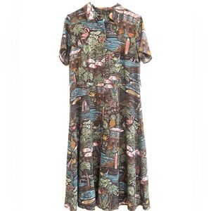 d&co. Colorful Tropical Print Midi Dress